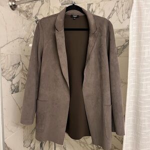 Brown/Gray Suede Blazer